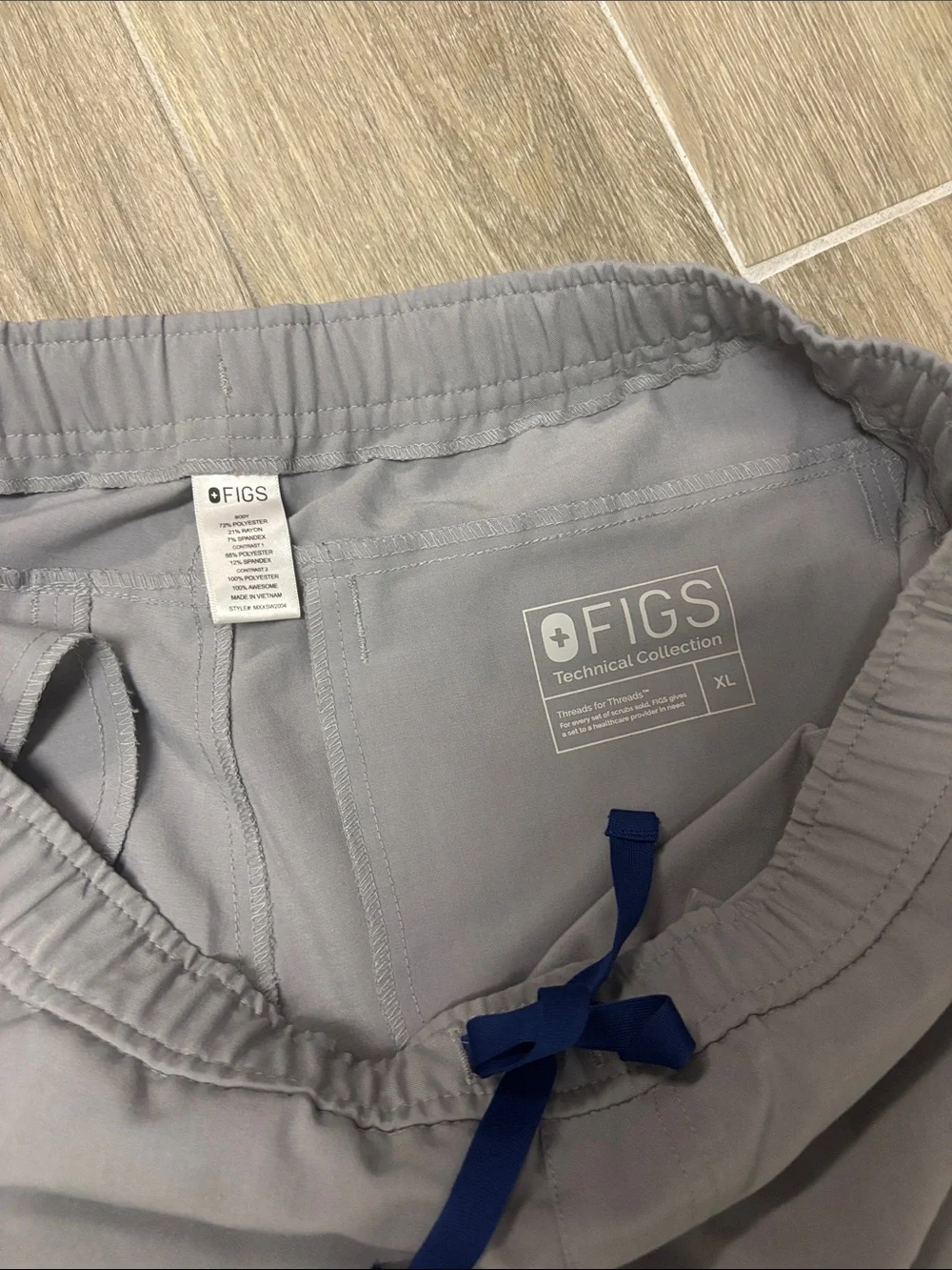 Men’s Figs Tansen Grey Jogger Scrub Pant Size XL